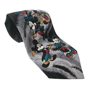 Disney Mickey Unlimited Tie Nostalgic Polyester Office Careerwear 4" Business Ca